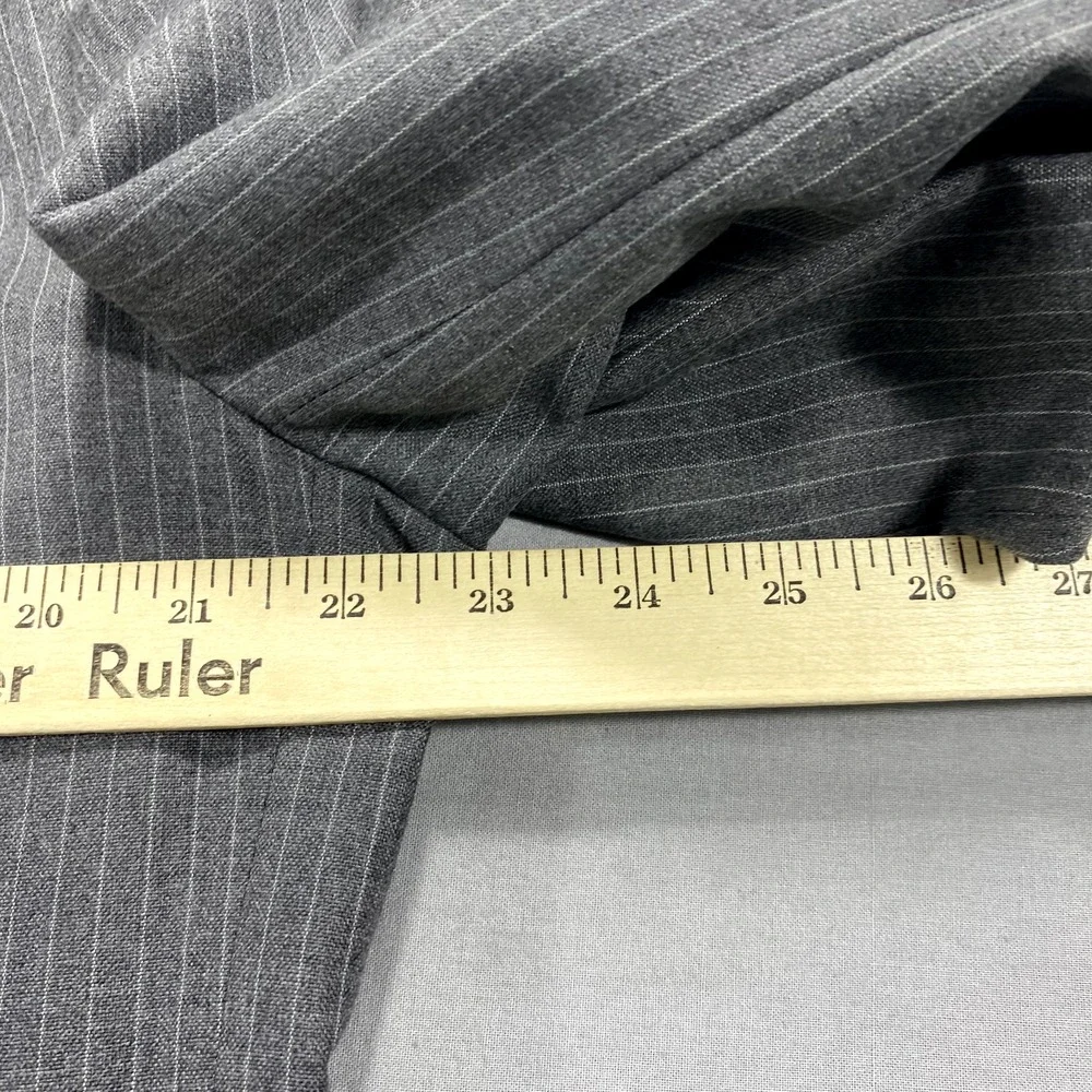 VINTAGE Kuppenheimer Blazer Mens 44R Gray Striped Wool Suit‎ Jacket Sport Coat